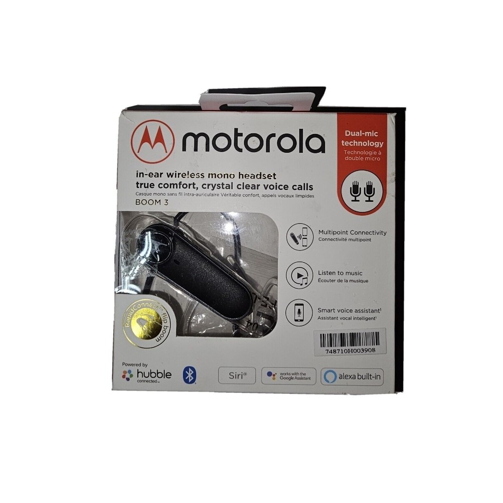 Motorola Boom 3 Black In Ear Headsets